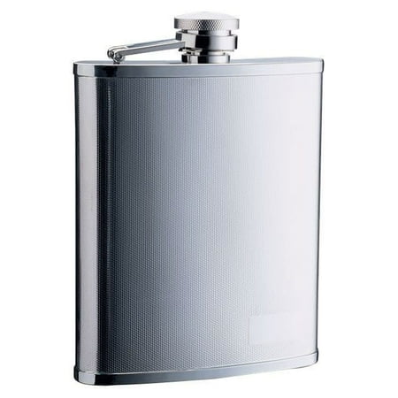 Pattern Flask - Visol Cyclops Barley Pattern Stainless Steel Liquor Flask - 18 ounces - Silver