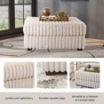 thumbnail image 2 of Roundhill Furniture Belvoir Accent Cocktail Ottoman, Beige Champagne, 2 of 7