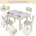 thumbnail image 7 of Toddler Table and Chair Set, Height Adjustable-Upgrade Kids Desk and 4 Chairs for Ages 3-8, Children's Multi-Activity Table with Graffiti Desktop and Marble Pattern for Home/Daycare/Classroom, 7 of 7