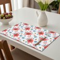 thumbnail image 6 of Placemat, Pioneer Flower Floral Print Pattern Place Mats Table Mat Set Of 2, PVC Washable Placemats for Party Kitchen Dining Decoration, 18x12 Inch, Fade Resistant, 6 of 6