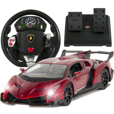 Best Choice Products 1/14 Scale RC Lamborghini Veneno Realistic Driving Gravity Sensor Remote Control Car - (Best Lamborghini In The World)