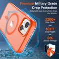 thumbnail image 3 of Funda magnética SUPFINE para iPhone 14/13 con MagSafe Orange, 3 of 7