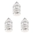 thumbnail image 1 of Guardoinrt Electroplated Metal Birdcage Shape Tea Light B- Candle Holder Silver Type E 3Set, 1 of 6