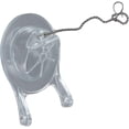 thumbnail image 3 of HUGFEGWE Toilet Flappers Replacement Compatible for GA715014-GEG1 (Transparent) 3 Inch with Stainless Chain and Hook CJB91-107581, 3 of 7
