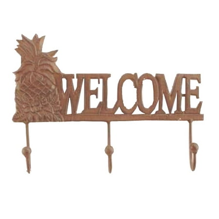 Southern Hospitality Pineapple Welcome Cast Iron Wall Hooks Decor