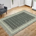 thumbnail image 2 of Casavani Handmade Black Cotton Dhurrie Hallway & Kitchen Runner Area Rug Outdoor Kilim 4x20 feet, 2 of 5