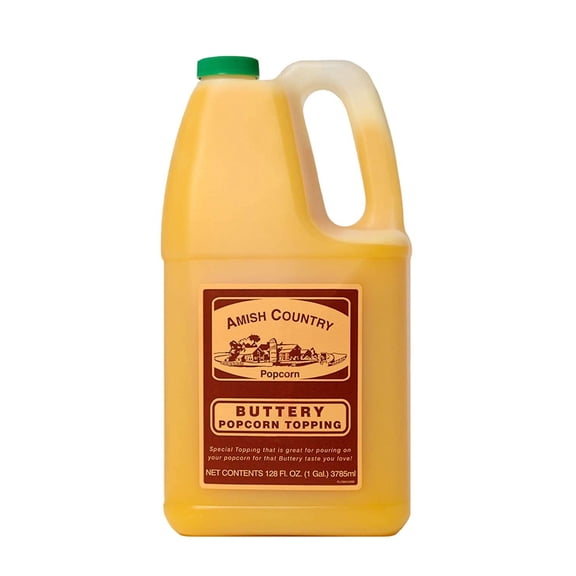 Amish Country Popcorn | Buttery Popcorn Topping - 1 Gallon | Old Fashioned, Non-GMO and Gluten Free