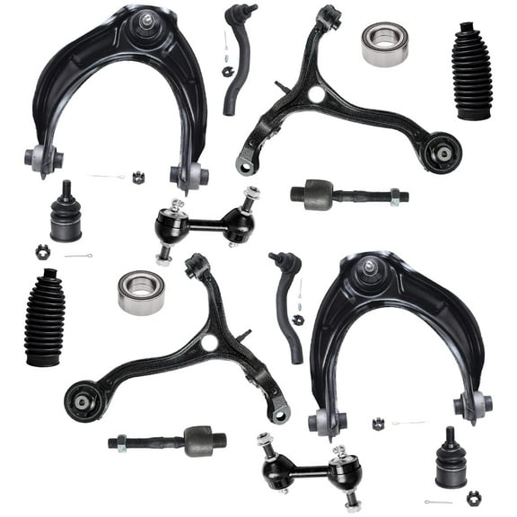 Detroit Axle - Front Control Arms Wheel Bearings Lower Ball Joints Tie Rods Sway Bars Replacement for 2008-2012 Honda Accord
