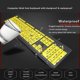 thumbnail image 5 of Teclado de computadora con impresión grande Teclado USB con cable Letra impresa grande con teclas amarillas El teclado amarillo de alto contraste facilita la escritura, 5 of 5