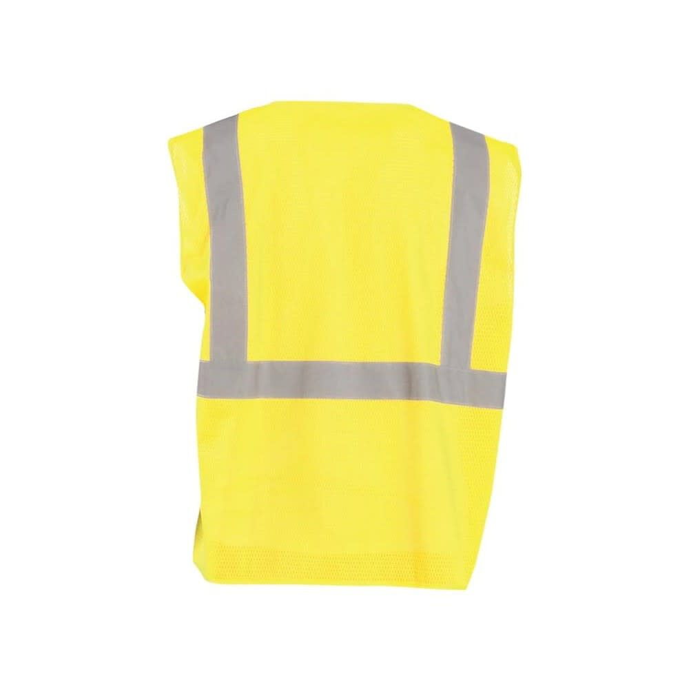 Occunomix Zipper Safety Vest Yellow High Visibility Mesh Standard
