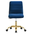 thumbnail image 5 of Modway Ripple Armless Performance Velvet Office Chair in Gold Navy, 5 of 9
