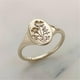 thumbnail image 2 of Anillo Ganfancp de Metal Geométrico Nudillo de Oro de la Flor, 2 of 3