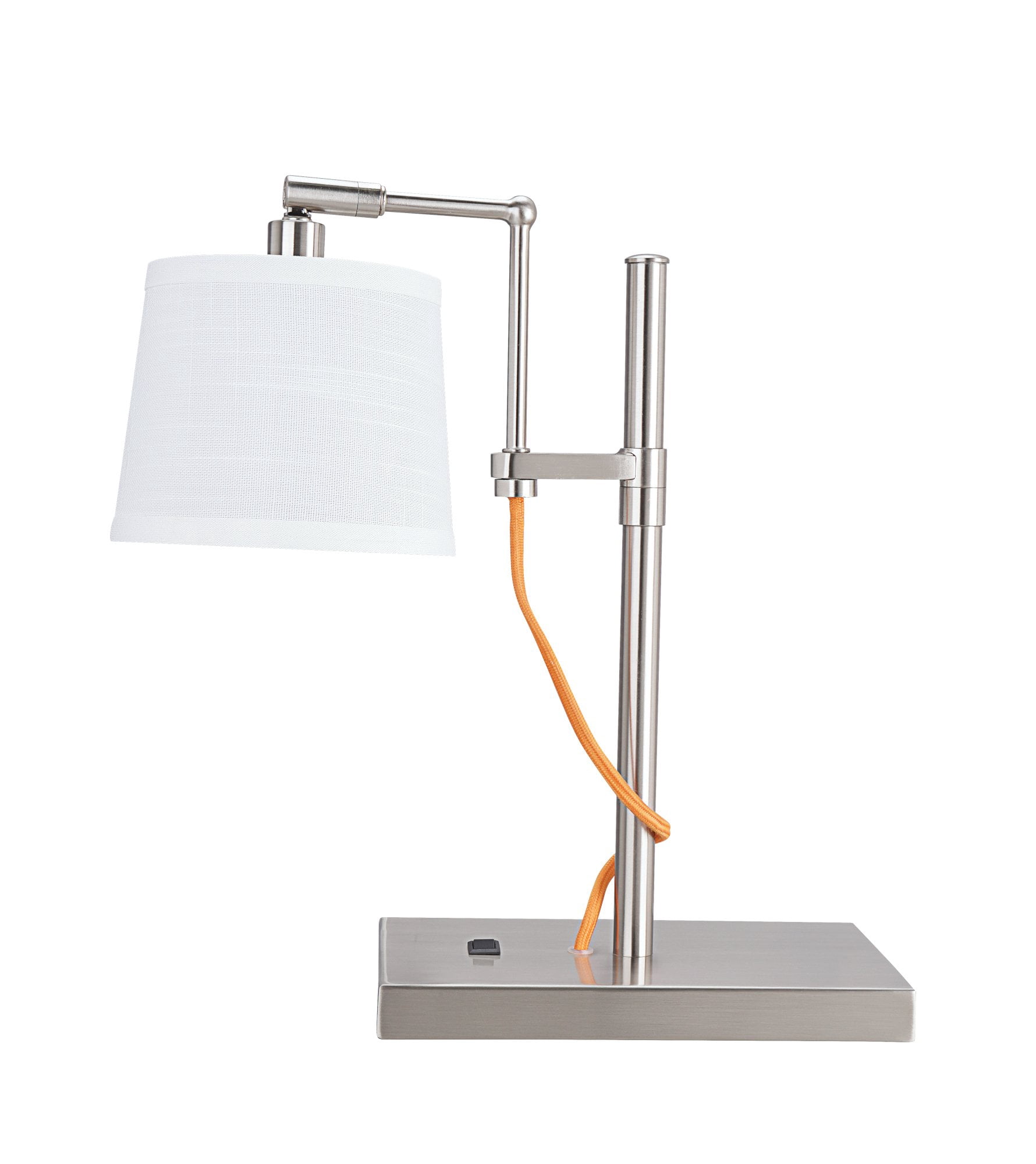 Aspen Creative Empire Lamp Shade - Off White Linen, Hardback, 7" Top X 14" Bottom X 11" Slant (Spider Fit)