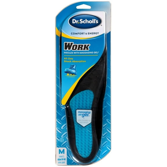 Dr. Scholl's Comfort & Energy Work Insoles for Men Size 8-14 1 pair (Pack of 2)