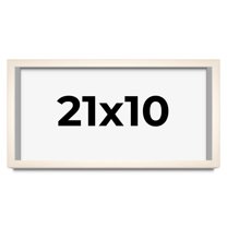 21x10 Frame White Wheat Solid Wood Picture Frame | Moulding Width 0.75 Inches | Interior Depth 0.5