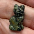 thumbnail image 2 of Adorable! Kambaba Jasper Sitting Cat Animal Bead | 21x14x10mm | Green | 1 Beads, 2 of 9