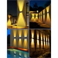 thumbnail image 2 of Luces solares UGDLUCK para vallas, paquete de 12 unidades, color blanco cálido, 100 lúmenes, 2 of 9