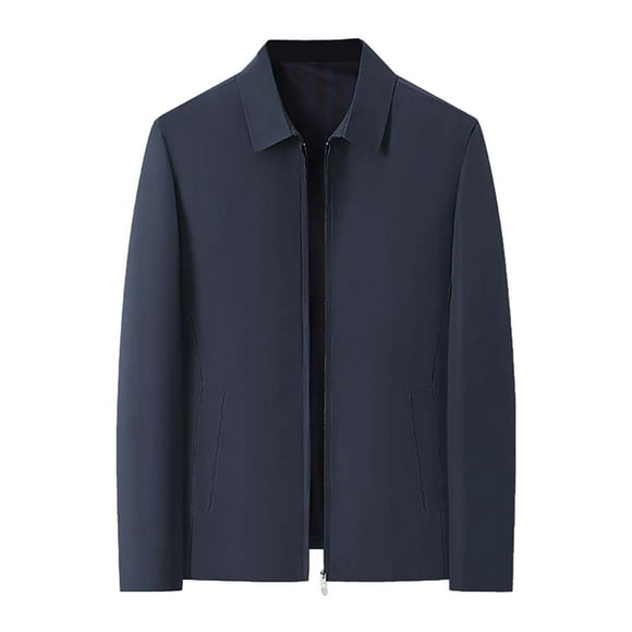 uikmnh Vestes pour Hommes, Veste de Direction Haut de Gamme pour Homme de Printemps et d'Automne à Revers, Veste d'Affaires Décontractée, Manteau, Taille M