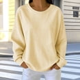 thumbnail image 4 of HAiming Striped Sweatshirts for Women Long Sleeve Loose Casual Scoop Neck Comfy Shirts Fall Winter Going out Tops, 4 of 7