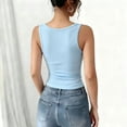thumbnail image 3 of WAGUTH Women's Lace Trim Camisole Tank Tops Sleeveless Scoop Neck Slim Fit Cami Tops Dressy Casual Tanks for Summer Daily Wear,Sky Blue,L, 3 of 4