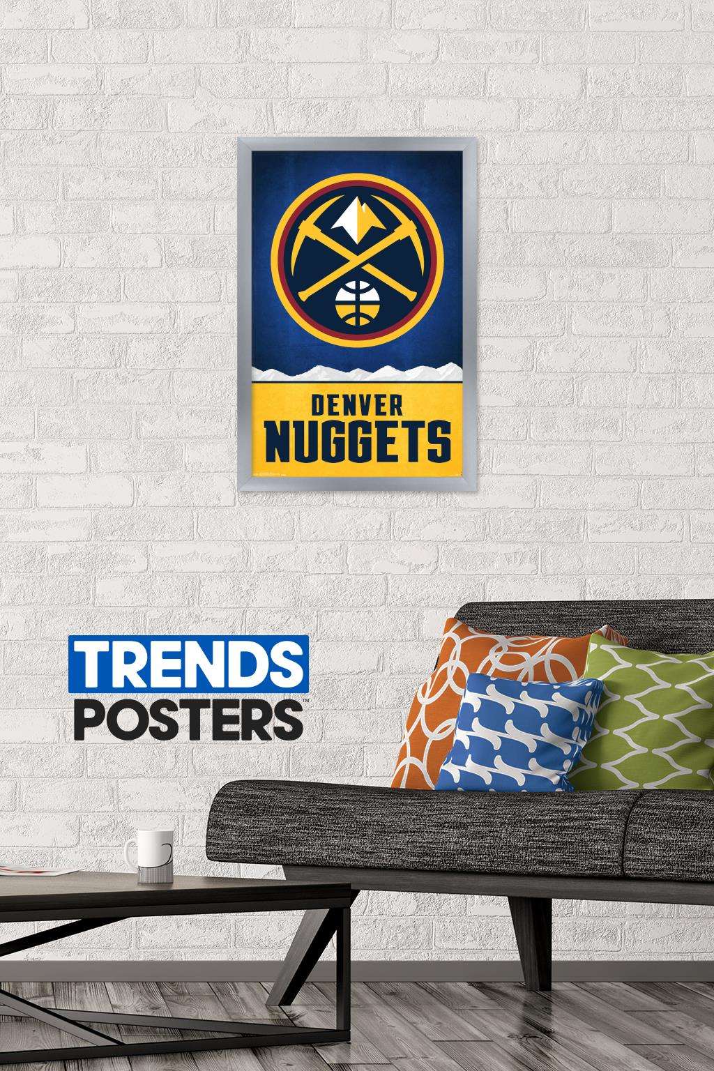 NBA Denver Nuggets - Logo 18 Wall Poster, 14.725" x 22.375", Framed