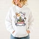 thumbnail image 3 of Sudadera con capucha para hombre y mujer, suéter holgado de manga larga con estampado de Ramen de gato, Tops informales con personalidad, 3 of 5