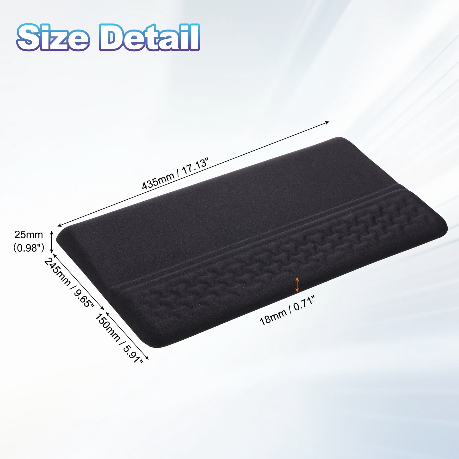Uxcell Computer Keyboard Stand with Wrist Rest, Computer Wrist Support Pad, Keyboard Stand Riser Holder Pad for Office Desk Gaming Home, Black