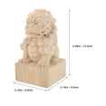 thumbnail image 2 of HEALEEP Beige Lion Design Wood Finials for Home Decorative Use Easy Installation Low Maintenance 2.5 in, 2 of 8