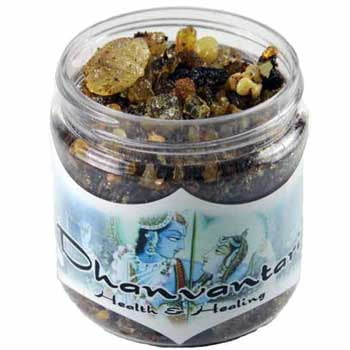 Incense Dhanvantari 2.4oz Jar Scented Prayer Resin Increase Health and Well Being Create Relaxing Atmosphere Into Your Home Prayer Meditation (Best Incense Scent For Relaxation)