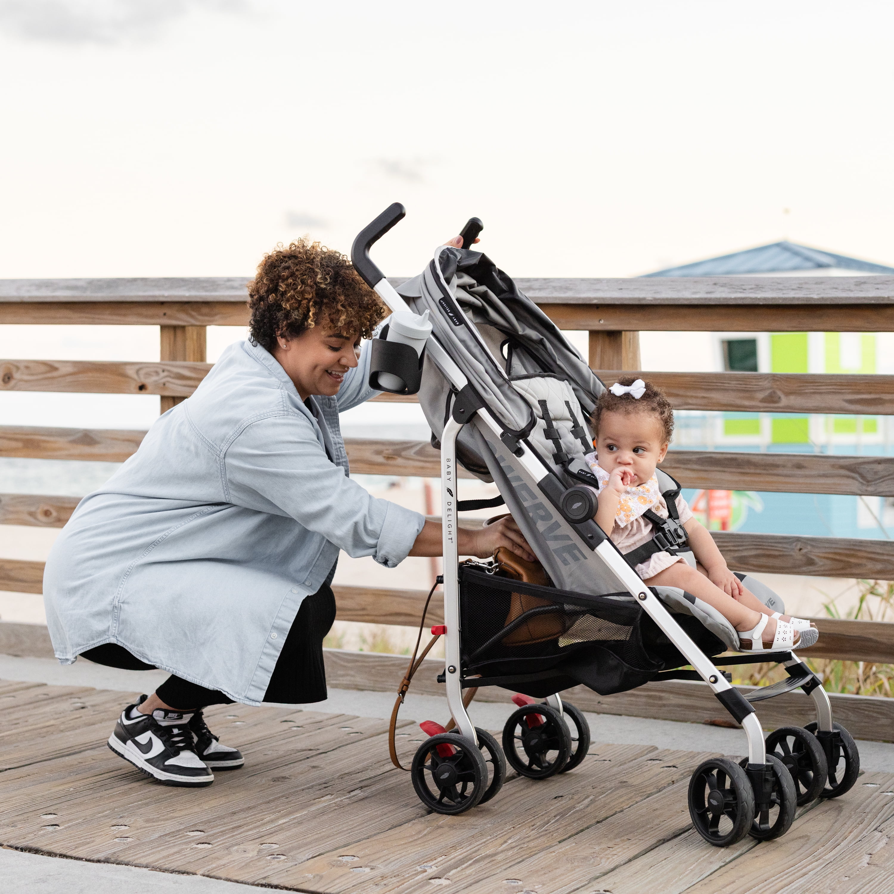 Baby Delight Swerve Baby Stroller, Grey