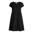 thumbnail image 4 of Time and Tru Women's and Women's Plus Tiered Cotton Mini Dress, Sizes XS-4X, 4 of 4