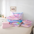 thumbnail image 6 of Castle Fairy Cartoon Pink Salamander Twin Bedding Sets,Axolotl Bedding Comforter Set, 6 of 8