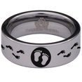 thumbnail image 2 of Footprints Tungsten Carbide Ring, 2 of 9