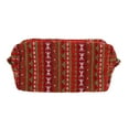 thumbnail image 1 of Bolsas de maquillaje con cordón de patrones de tejido navideño de 1 pieza de Bargains Únicos para vacaciones en rojo y verde de lana, 1 of 6