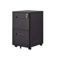 thumbnail image 2 of Locking Mobile File Cabinet with 2 Drawers, Contemporary File Cabinet Vertical File Cabinet for Home Office, Legal/Letter Size (Black), 2 of 8