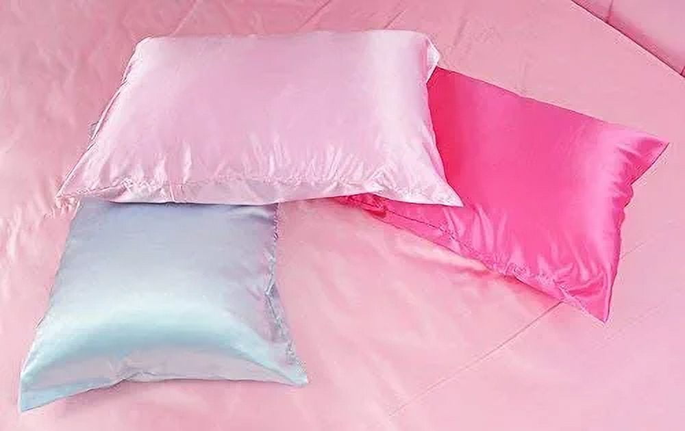 Roch Linen 100% Luxury Silk Satin Sheet Set 4pcs, Silk Fitted Sheet,Silk Flat Sheet&Silk Pillowcases (Black,California King)