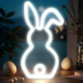 thumbnail image 2 of Easter LED Bunny Night Light USB Powered Spring Party Rabbit Neon Lamp Holiday Decoration for Kids, 2 of 9