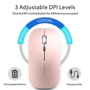 Uiosmuph Wireless Mouse Silent Rechargeable Computer Mouse with USB Nano Receiver