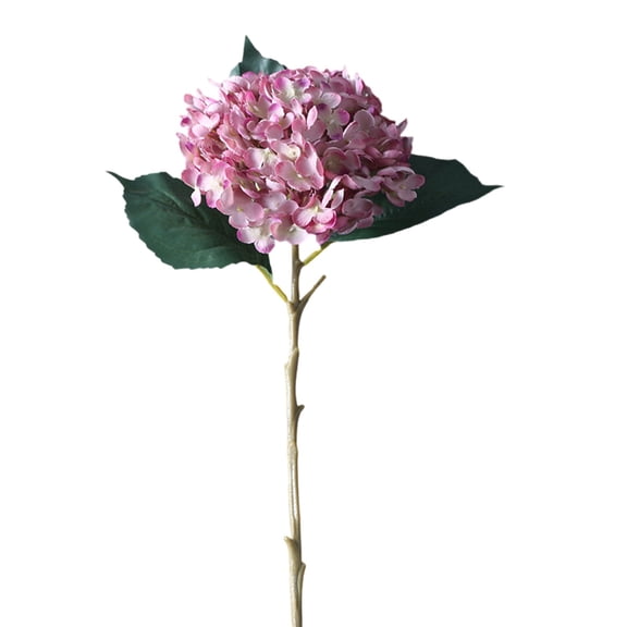 1 Pcs Real Touch Hydrangea Artificial Flowers, 19.7" Full Faux Hydrangea Flowers Latex Fake Flowers for Home Decor Party Floral Arrangements Wedding Bouquets Centerpieces Outdoor Decor(Pink)