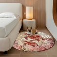 thumbnail image 2 of Ocean Red Turtles Round Area Rug 5Ft Washable Circle Rugs for Living Room Bedroom, Coastal Coral Seagrass Vintage World Map Non-Slip Carpet Floor Mats Indoor Outdoor Carpet Runner Home Decor, 2 of 8