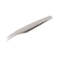 thumbnail image 2 of YAHHU Eyelash Extension Tweezers Accurate Stainless Steel Makeup Tools Sandblasted Silver Dolphin Tip Style for Volume Lashes and False Lashes 5.5 inches / 14 cm Long, 2 of 9