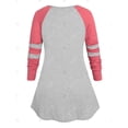 thumbnail image 2 of Talla grande ColorBlock GuiPur Encace T Shirt Rosegal Mangas largas de talla grande, 2 of 5