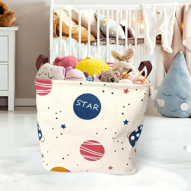 Feltree Collapsible Storage Basket, Waterproof Foldable Laundry Hamper for Home Organization, Toy Storage, and Clothes, Space-Saving Design with Handles