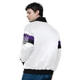 thumbnail image 2 of Men's Starter White Sacramento Kings Triple Option Varsity Full-Snap Satin Jacket, 2 of 2