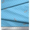thumbnail image 2 of Soimoi Blue Cotton Voile Fabric Berries & Dots Printed Fabric 1 Yard 42 Inch Wide, 2 of 3