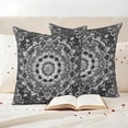 thumbnail image 3 of Gray Boho Floral Outdoor Waterproof Pillow Covers, Vintage Ethnic Tribal Abstract Motifs Decorative Square Throw Pillowcase Sofa Cushion Sham for Patio/Couch/Chair, 20"x20" 2 Pack, 3 of 8