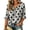 Gray, variant on Going Out Tops for Women 3/4 Sleeve Polka Dot Tops Loose Fit Casual Dressy V Neck Shirts Blouses Fashion Fall Clothes