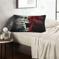 thumbnail image 6 of Daiia Red And White Screaming Demon Skull Bedding Waterproof Pillow Protector Zippered Queen – Bed Bug Proof Pillow Encasement-16"x24", 6 of 6