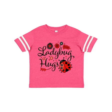 

Inktastic Ladybug Hugs with Cute Ladybug and Flowers Gift Toddler Boy or Toddler Girl T-Shirt