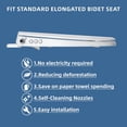 thumbnail image 6 of Bidet Toilet Seat, Soft Close Elongated Toilet Seat, Button control Feminine/Posterior Wash Switch, Knob Control Water Pressure,White Bidet Seat Attachment with Brass inlet, 6 of 8